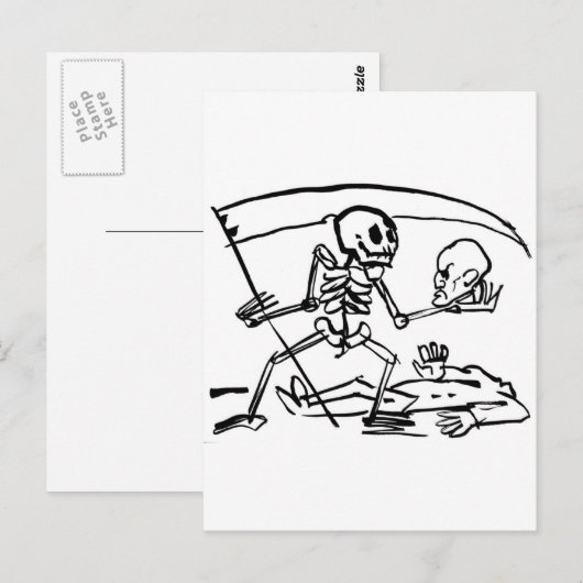 Dag van de dood, Mexico. Circa 1951. Briefkaart (Voorkant / Achterkant)