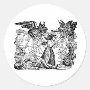 Dag van de dood, Mexico ongeveer 1800 jaar Ronde Sticker
