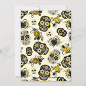 Dag van de dood nodigt Dia de Los Muertos uit Kaart (Achterkant)