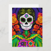 Dag van de dood notitiekaartje (Voorkant / Achterkant)