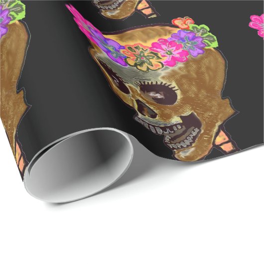 Dag van de dood of Halloween Cadeaupapier (Rol Hoek)