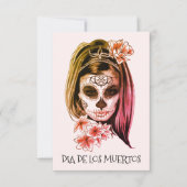 Dag van de dood of het Catrina-feest van de Hallow Kaart (Voorkant)