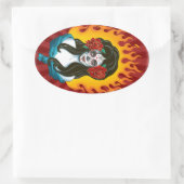 Dag van de dood ovale sticker (Tas)