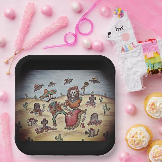 Dag van de dood papieren bordje (Feest)