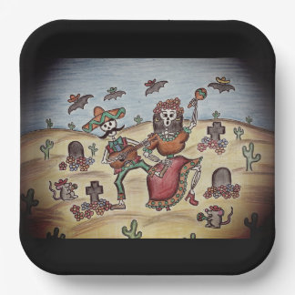 Dag van de dood papieren bordje