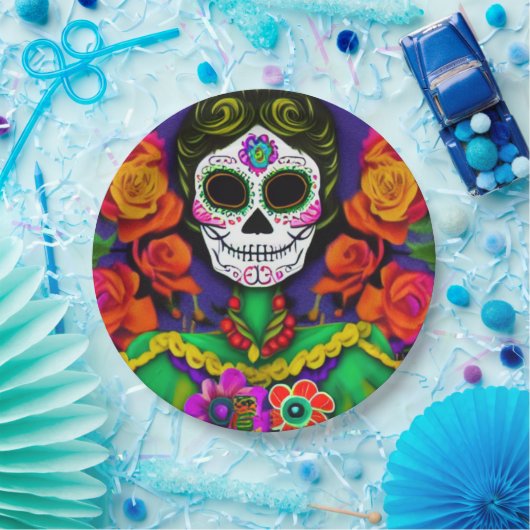 Dag van de dood papieren bordje (Feest)