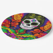 Dag van de dood papieren bordje (Gekanteld)