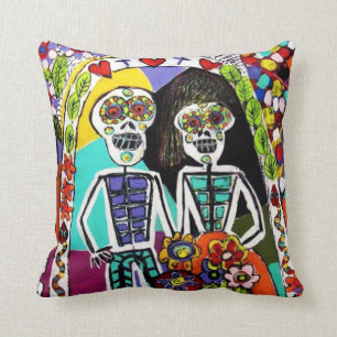Dag van de dood - Pillow Mexican Couple Kussen