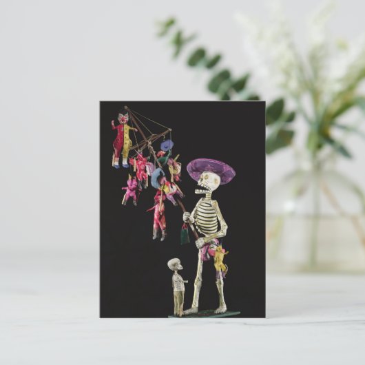 Dag van de dood: Speelgoed Peddler uit Oaxaca Briefkaart (Staand voorkant)