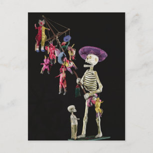 Dag van de dood: Speelgoed Peddler uit Oaxaca Briefkaart
