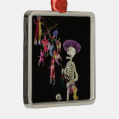 Dag van de dood: Speelgoed Peddler uit Oaxaca Metalen Ornament (Rechts)