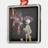Dag van de dood: Speelgoed Peddler uit Oaxaca Metalen Ornament (Links)