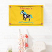 Dag van de Dood Sugar Skull Unicorn Banner (Insitu)