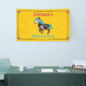 Dag van de Dood Sugar Skull Unicorn Banner (Beurs)