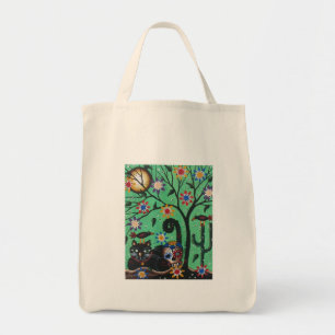 Dag van de dood, suikerriet, zwarte kat, van Lori Tote Bag