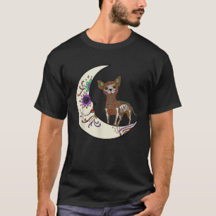 Dag van de dood van Chihuahua op Moon Dog Chihuahu T-shirt