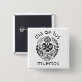dag van de dood vierkante button 5,1 cm (Voorkant /achterkant)