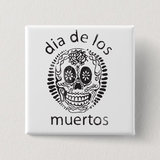 dag van de dood vierkante button 5,1 cm (Voorkant)