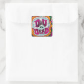 Dag van de dood vierkante sticker (Tas)
