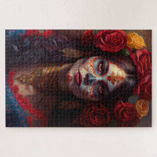 Dag van de dood - Vrouwen Olieverf Puzzle Legpuzzel (Horizontaal)