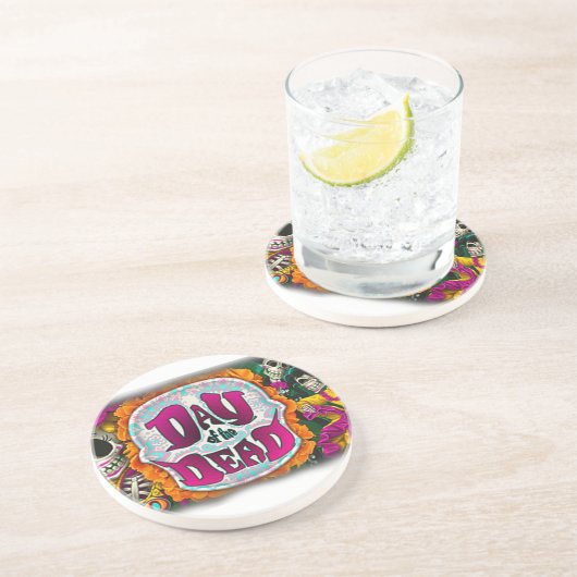 Dag van de dood zandsteen onderzetter (Zijkant)