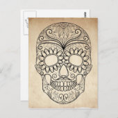 Dag van de doodgedraaide schedel briefkaart (Voorkant / Achterkant)