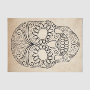 Dag van de doodgedraaide schedel tissuepapier