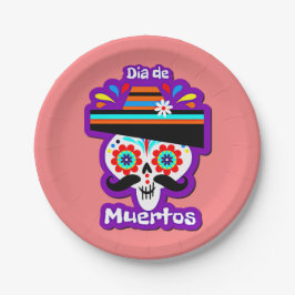 Dag van de Doodroze Dame - voor Familie Kinderen 7 Papieren Bordje