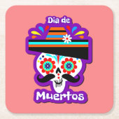 Dag van de Doodroze Dame - voor GezinsKinderen Kartonnen Onderzetters (Voorkant)