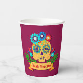Dag van de Doodroze Dame - voor GezinsKinderen Papieren Bekers (Achterkant)