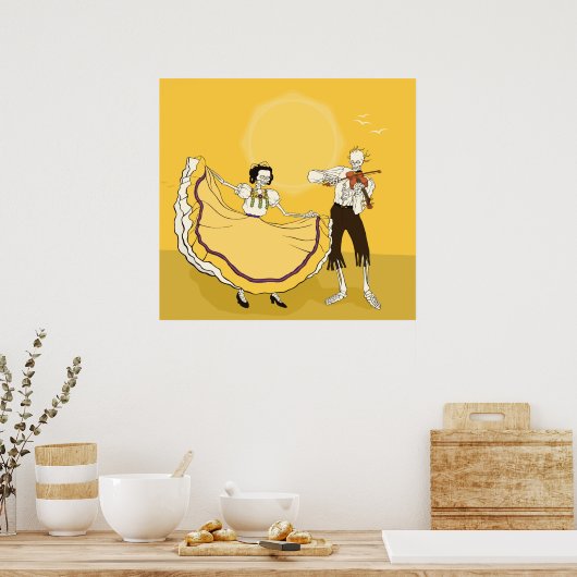 Dag van de Doodse feestdag Poster (Keuken)