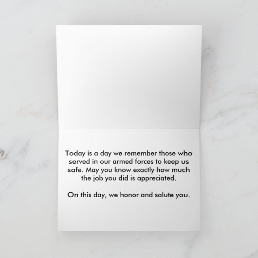 Dag van de Eagle Flag veteranen Kaart (Binnen)