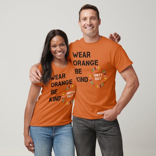 dag van de eenheid draag sinaasappel tegen pesteri t-shirt (Unisex)