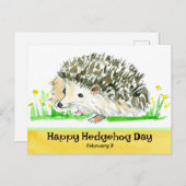 Dag van de Egel 2 februari Nationale Feestdagen Briefkaart (Voorkant / Achterkant)