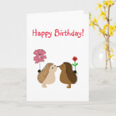 Dag van de Egel-liefde  Kaart (Gele Bloem)