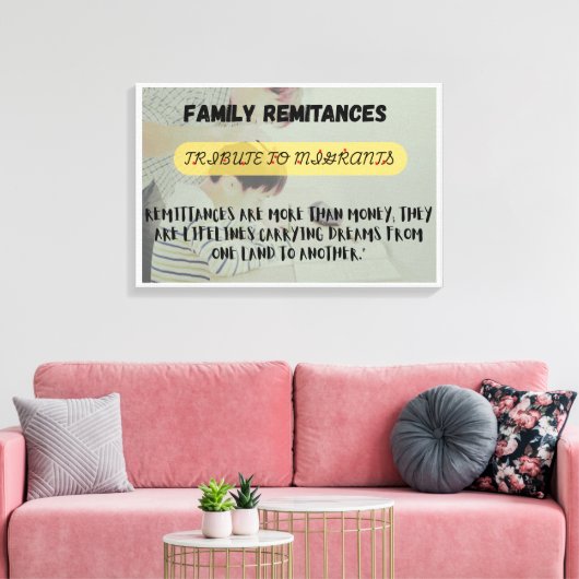 Dag van de Familieovermakingen Canvas Afdruk (Insitu (Woonkamer))