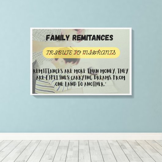 Dag van de Familieovermakingen Canvas Afdruk (Insitu (Houten vloer))