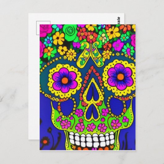 dag van de feestdag in heldere kleuren briefkaart (Voorkant / Achterkant)