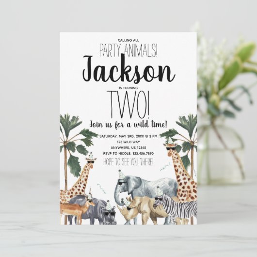 Dag van de feestdieren kaart (Staand voorkant)