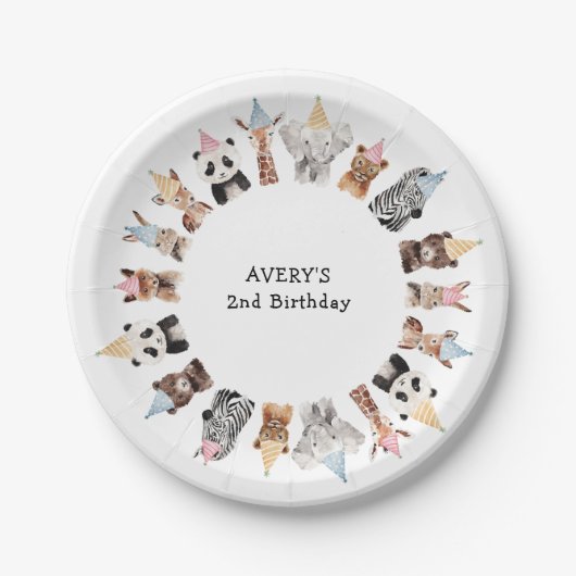 Dag van de feestdieren papieren bordje (Voorkant)