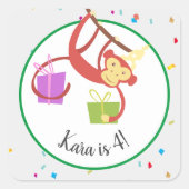 Dag van de feestdieren vierkante sticker (Voorkant)