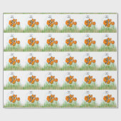 Dag van de gekke-vis voor de derde verjaardag cadeaupapier (Vlak)