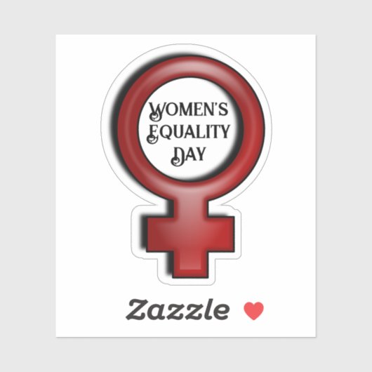 Dag van de gelijkheid van vrouwen en mannen sticker (Vel)