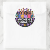 Dag van de gelijkheid van vrouwen Inspirerend Post Ronde Sticker (Tas)