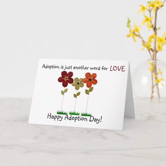 dag van de gelukkige adoptie kaart (Gele Bloem)