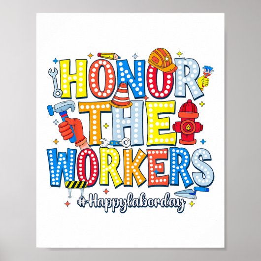 Dag van de gelukkige arbeiders poster (Voorkant)