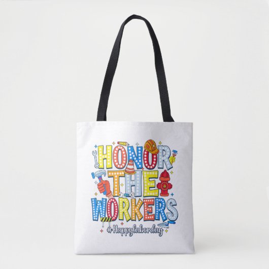 Dag van de gelukkige arbeiders tote bag (Voorkant)