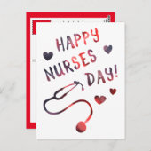 dag van de gelukkige verpleegkundigen BOKEH Briefkaart (Voorkant / Achterkant)