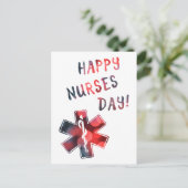 dag van de gelukkige verpleegkundigen BOKEH Briefkaart (Staand voorkant)