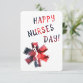 dag van de gelukkige verpleegkundigen BOKEH Kaart (Staand voorkant)